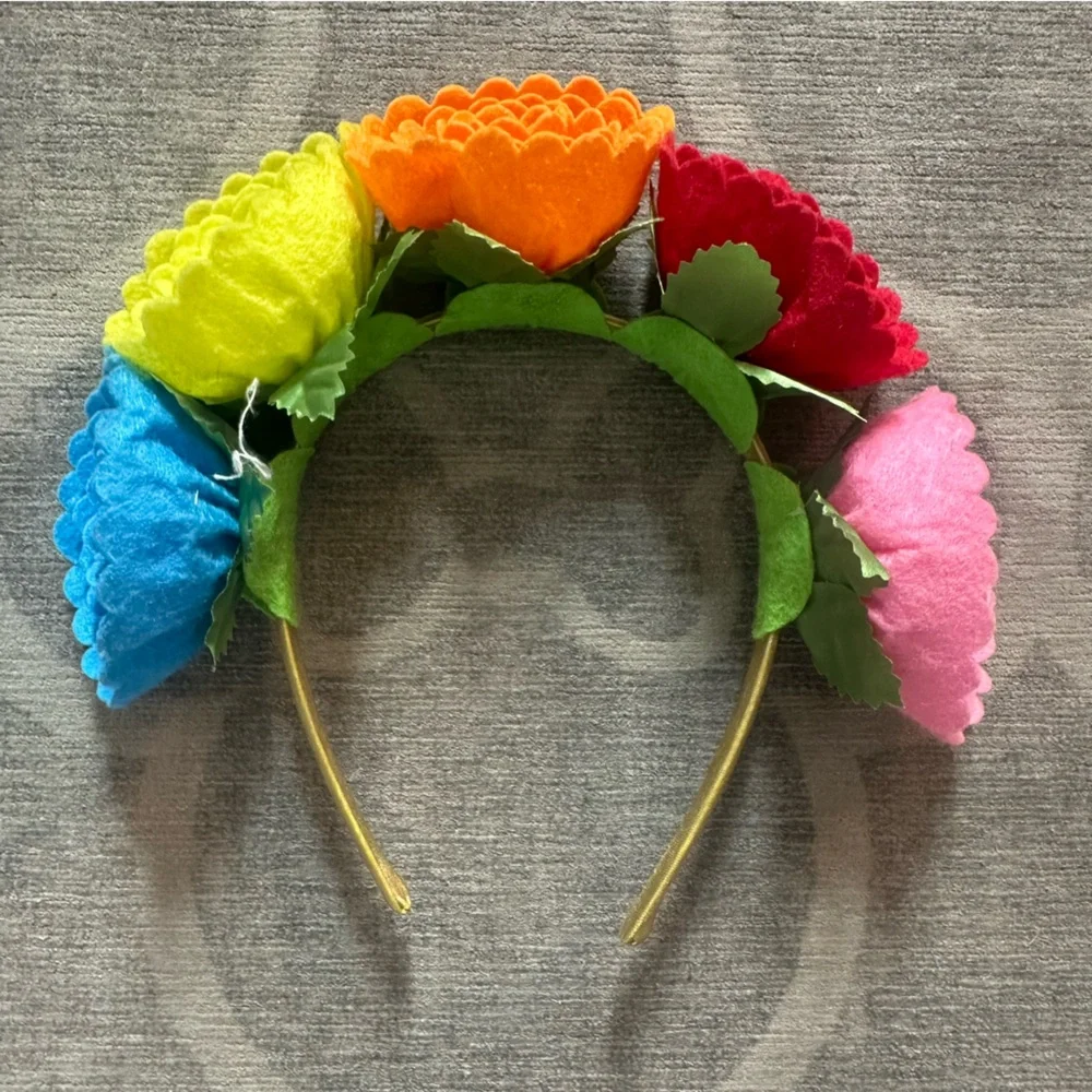 Floral Kids Headband colorful rainbow